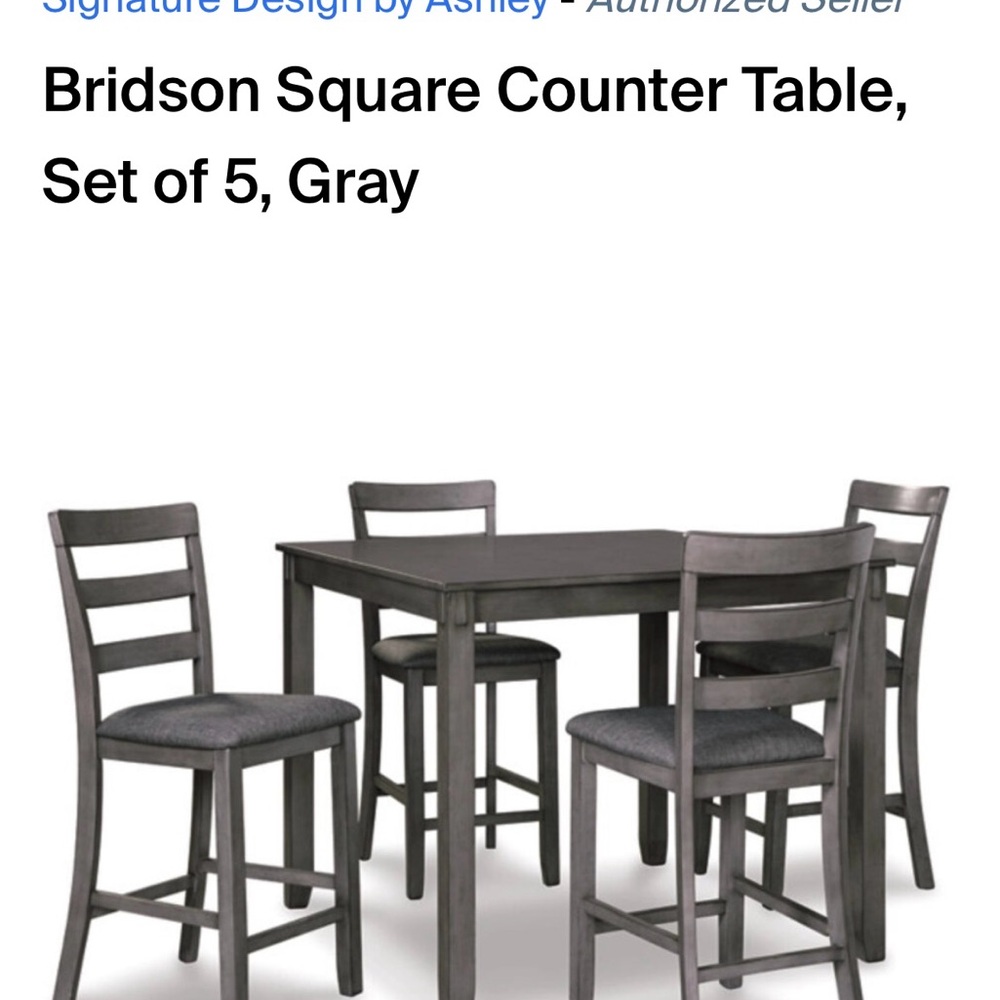Ashley By 26 International Gray Dining Set